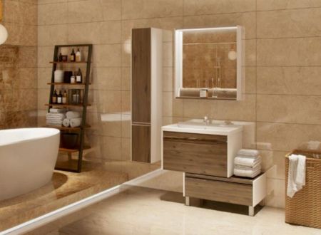 Тумба под раковину АКВАТОН КАПРИ 79,2 1A230201KPDB0 (подвесная, темное дерево) ССП, шт, артикул 1A230201KPDB0