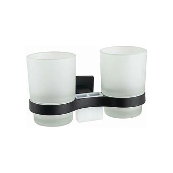 Стакан для ванной комнаты двойной D-Lin D212222, черный