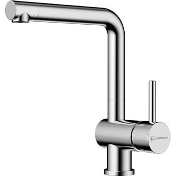 Смеситель для кухни, OMOIKIRI, Tanigawa, тип открывания воды-однорычажный, тип регулирования воды-керамический картридж, монтаж-на раковину/столешницу, отверстия для монтажа-1, высота, мм-283, вынос излива, мм-220, тип излива-поворотный, тип подводки-гибк