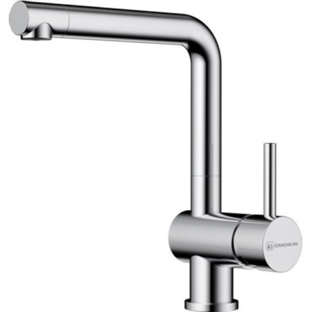 Смеситель для кухни, OMOIKIRI, Tanigawa, тип открывания воды-однорычажный, тип регулирования воды-керамический картридж, монтаж-на раковину/столешницу, отверстия для монтажа-1, высота, мм-283, вынос излива, мм-220, тип излива-поворотный, тип подводки-гибк