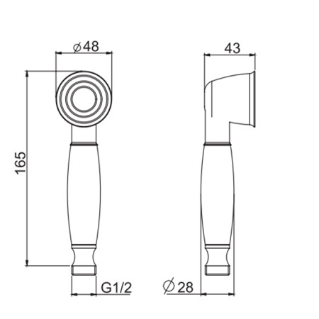 FIMA|Carlo Frattini Wellness Ручной душ из латуни, цвет золото, артикул F2049OR