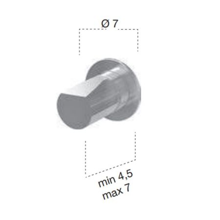 ANTONIO LUPI INDIGO Переключатель на 3 положения, внешняя часть, цвет графит
