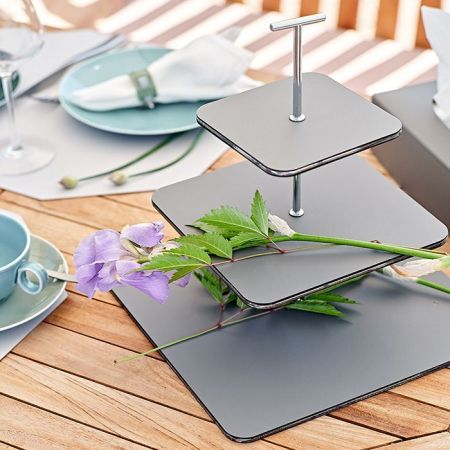 ADJ Сервировочная стойка, 30x30xH35 см.,ручка "Т", цвет: серый, фурнитура хром, артикул 0092T.03.CR