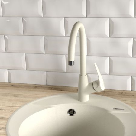 Смеситель для кухни Lemark LINARA с высоким поворотным изливом, цвет: жасмин (LM0405PJS), артикул LM0405PJS