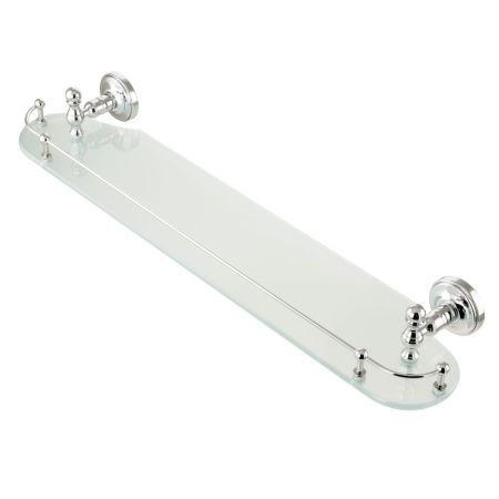 MIRELLA Полка c галереей L58 см, стекло матовое/хром, артикул 17246