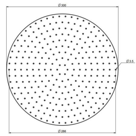 Верхний душ, Fima Carlo Frattini, Showerhead, тип установки-настенный, потолочный, размер душевого диска, мм-300*300, форма-круглая, держатель-необходимо заказать, материал-латунь, цвет-хром