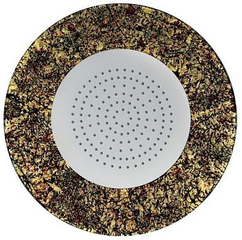 Graffio Laguna, круглая потолочная душевая головка антикальковая 40см, цвет золото-Fantasia scura base oro