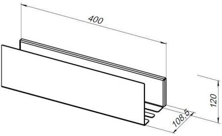 Полка Aquanet Магнум Н 40x12 белая матовая Полка Aquanet Магнум Н 40x12 белая матовая