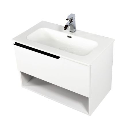 Комплект мебели Visobath Eleven, 1000 мм левый, цвет белый матовый лак (B-Ada), артикул 85606/B-Ada/EL