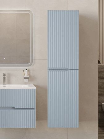 DUET Шкаф подвесной с двумя распашными дверцами с доводчиками, с двумя полками, универсальный, Серый жемчужный, 400x300x1500, DUET-1500-2A-SC-GPR-P, артикул DUET-N-1500-2A-SC-GPR-P