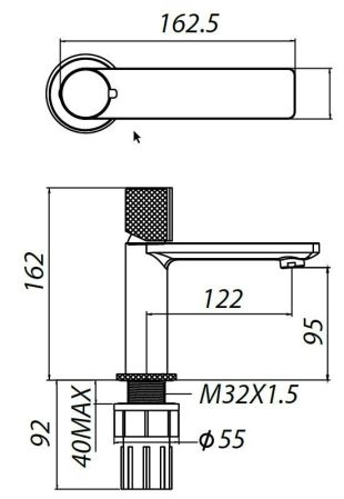 Смеситель для раковины Allen Brau Liberty 5.33001-00 хром, артикул 5.33001-00