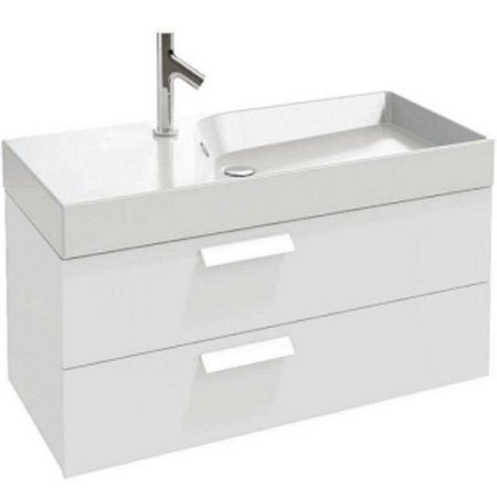 Тумба под раковину Jacob Delafon Rythmik 100 EB1304-G1C подвесная Белая глянцевая, артикул EB1304-G1C