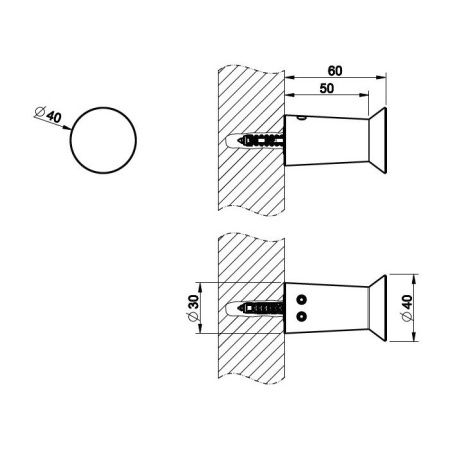 Gessi Cono Крючок, цвет: Black Metal Brushed PVD