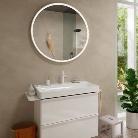 HG Tecturis S Смеситель для раковины 110, однорычажный, со сливным гарнитуром, матовый белый, артикул 73310700