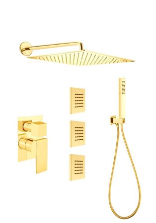 Душевая система встраиваемая Webert Pegaso PE890104010, золото, артикул PE890104010