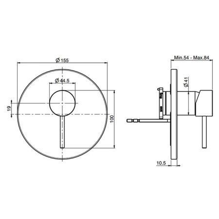Fima Carlo Frattini Spillo Up Смеситель для душа, встраиваемый, цвет: золото, артикул F3039X1OR