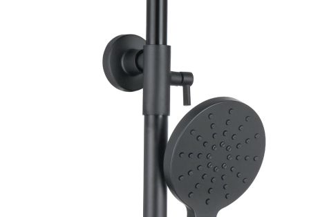 Душевая система 3jet 250мм AQUATEK, матовый черный AQ2060MB, артикул AQ2060MB