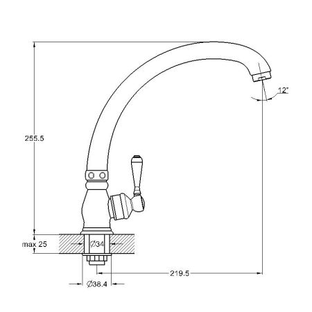 Кран для холодной воды G.Lauf QML14-A119, хром