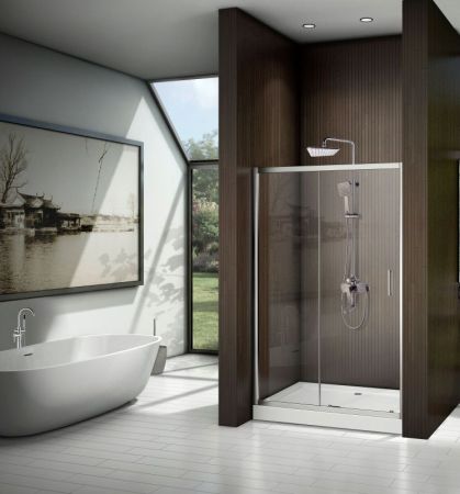 Душевая дверь Cerutti SPA Gloria D120 профиль Хром стекло прозрачное