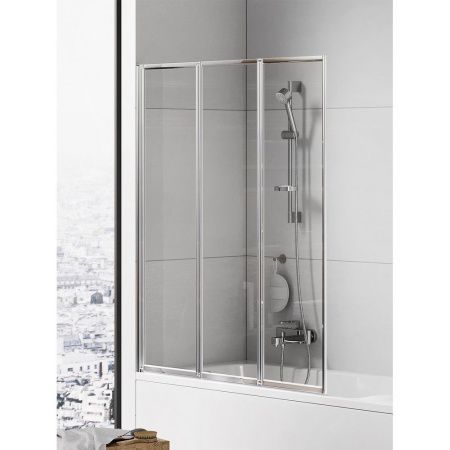 Шторка для ванны NEW TRENDY TREX 120 см P-0154 (хром)