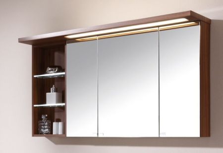 Puris Swing, зеркальный шкаф 1200 мм левый, цвет черный структурный, артикул SET41122L(155)