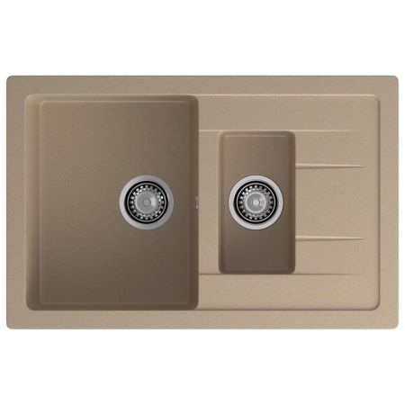 Кухонная мойка GranFest QUADRO 775KL, песок, артикул Q-775KL песочный