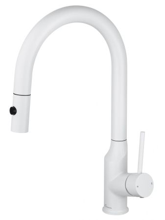 Смеситель для кухни с выдвижным изливом WONZON & WOGHAND, Белый матовый (WW-A21252-MW), артикул WW-A21252-MW
