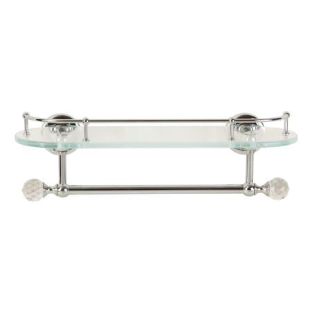 AMERIDA Полка c галереей L36 см, с полотенцедержателем, хром/SWAROVSKI, артикул 16584