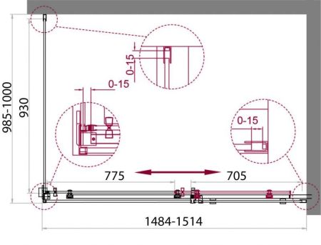 Душевой уголок BelBagno ACQUA-AH-1-100/80-C-Cr, артикул ACQUA-AH-1-100/80-C-Cr