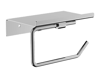 Держатель для туалетной бумаги с полкой BELZ B9001, хром