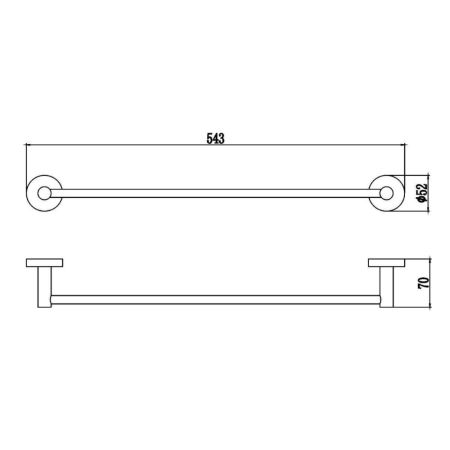 Полотенцедержатель Savol S-508724, хром, артикул S-508724