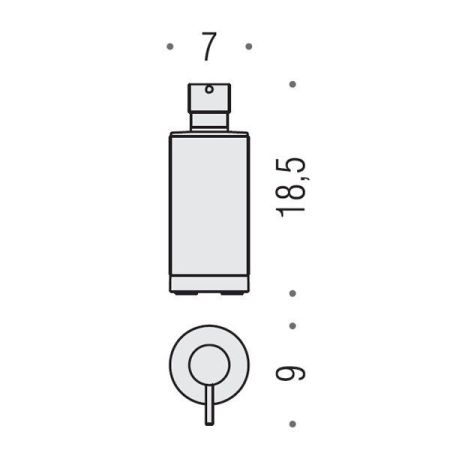 Colombo Nordic Дозатор для жидкого мыла, настольный, цвет: хром/матовое стекло, артикул B9324.CR-VAN