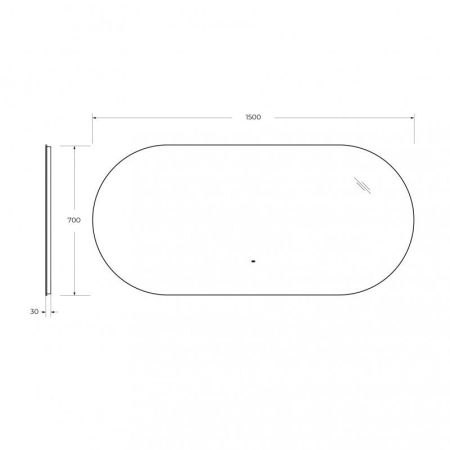 Зеркало VAGUE CEZARES с контурной подсветкой и датчиком движения, артикул CZR-SPC-VAGUE-1400-700-MOV
