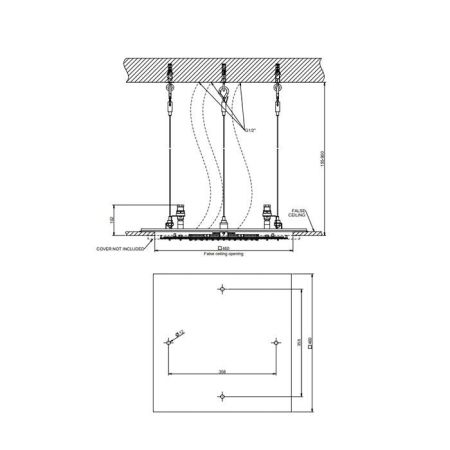 Gessi Minimali Встраив. в потолок душевая система 500x500 с функцией ТРОПИЧ ЛИВЕНЬ/ВОДОПАД/РАСПЫЛЕНИЕ, цвет Mirror Steel (без накладной панели 57016), артикул 57907#238