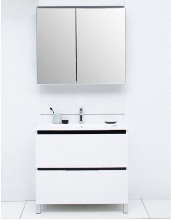 Зеркальный шкаф De Aqua Алюминиум 100 AL 506 100 S серебро