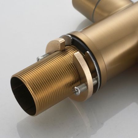 Смеситель для кухни с подключением фильтра Shevanik S248G, золотой сатин