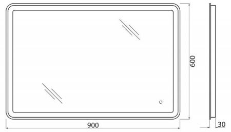 Зеркало BelBagno SPC-MAR-700-800-LED-TCH-WARM, артикул SPC-MAR-700-800-LED-TCH-WARM