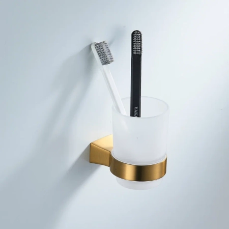 Стакан для ванной комнаты Shevanik SG5712G, золотой сатин, артикул SG5712G