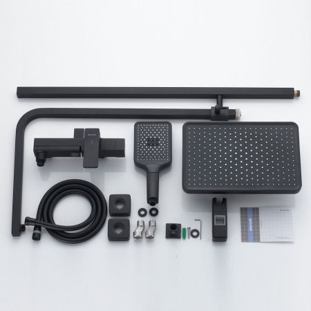 Душевая система Shevanik S4636H, черный, артикул S4636H