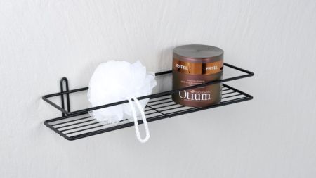 Полка Fixsen прямая одноэтажная черная (FX-730B-1), артикул FX-730B-1