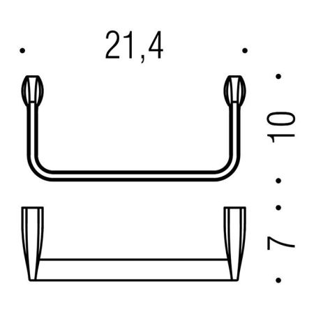 Colombo Trenta Полотенцедержатель-кольцо, 21.4х10х7см., цвет: черный матовый, артикул B3031.NM