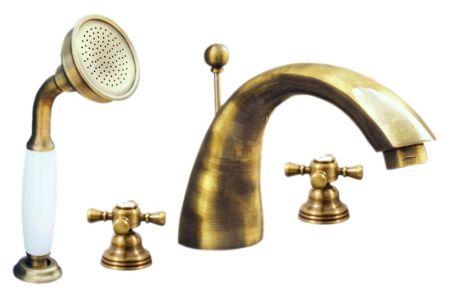 Смеситель на борт ванны Rav Slezak Morava retro MK369.5SSM бронзовый