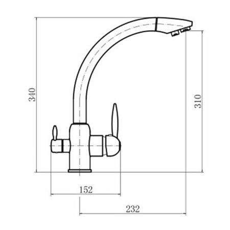 Смеситель для кухни FASHUN A4399, хром