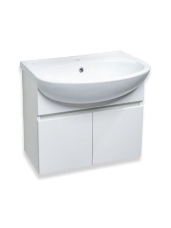 Тумба Runo Лада 60 подвесная белая под умывальник 00000000154 (Уют 60) (00-00001368), артикул 00-00001368