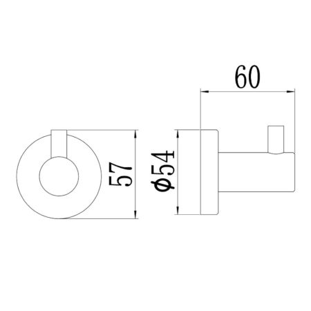 Крючок для ванной комнаты Savol S-005653, сатин, артикул S-005653