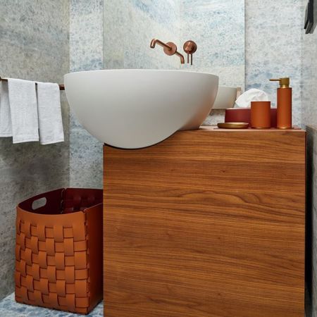 ADJ Корзинка Bottega, 35x40xH30 см., цвет: бордо/коньяк, артикул 1048.30/09