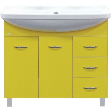 Тумба под раковину Misty Стиль 90 Желтая