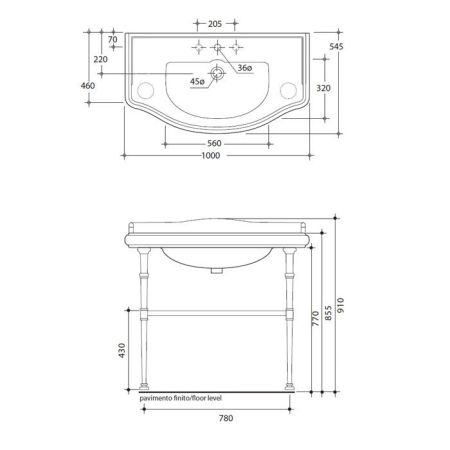 KERASAN Retro Крепление для раковин, артикул 7602
