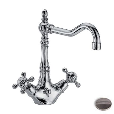 FIMA|Carlo Frattini Elizabeth Смеситель для раковины на 1 отверстие, с вращающимся изливом, цвет брашированный никель, артикул F5091SN