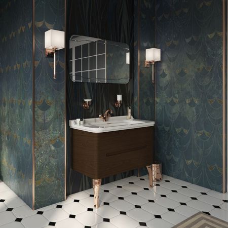 Kerasan Waldorf Раковина керамическая 100х55см, c 1 отверстием под смеситель, белая, цвет заглушки - хром, артикул 4142K1bi/cr*1